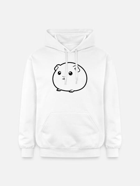 Fat guinea pig comic silhouette - Gildan Unisex Softstyle® Midweight Hoodie - white