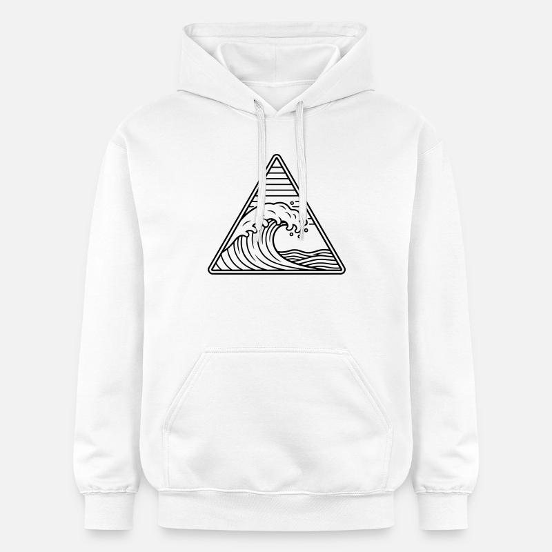 Vague de mer - Sweat à capuche Softstyle® Gildan Unisexe - blanc