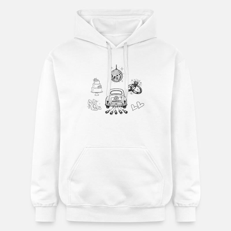 Wedding Team Bride - Clip Art - Sweat à capuche Softstyle® Gildan Unisexe - blanc