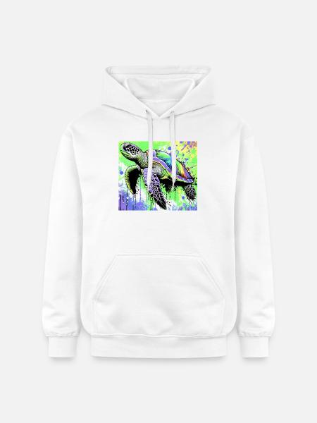 turtle - Gildan Unisex Softstyle® Midweight Hoodie - white