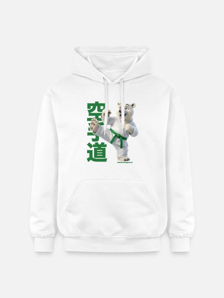 Karate Eisbär - Gildan Unisex Softstyle® Midweight Hoodie - Weiß