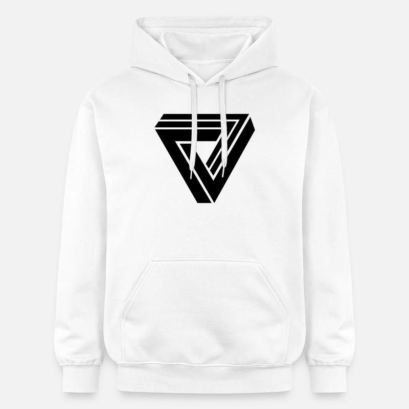 triangle 3d - Sweat à capuche Softstyle® Gildan Unisexe - blanc