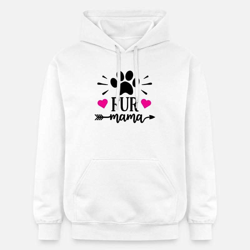 Maman à fourrure - Sweat à capuche Softstyle® Gildan Unisexe - blanc