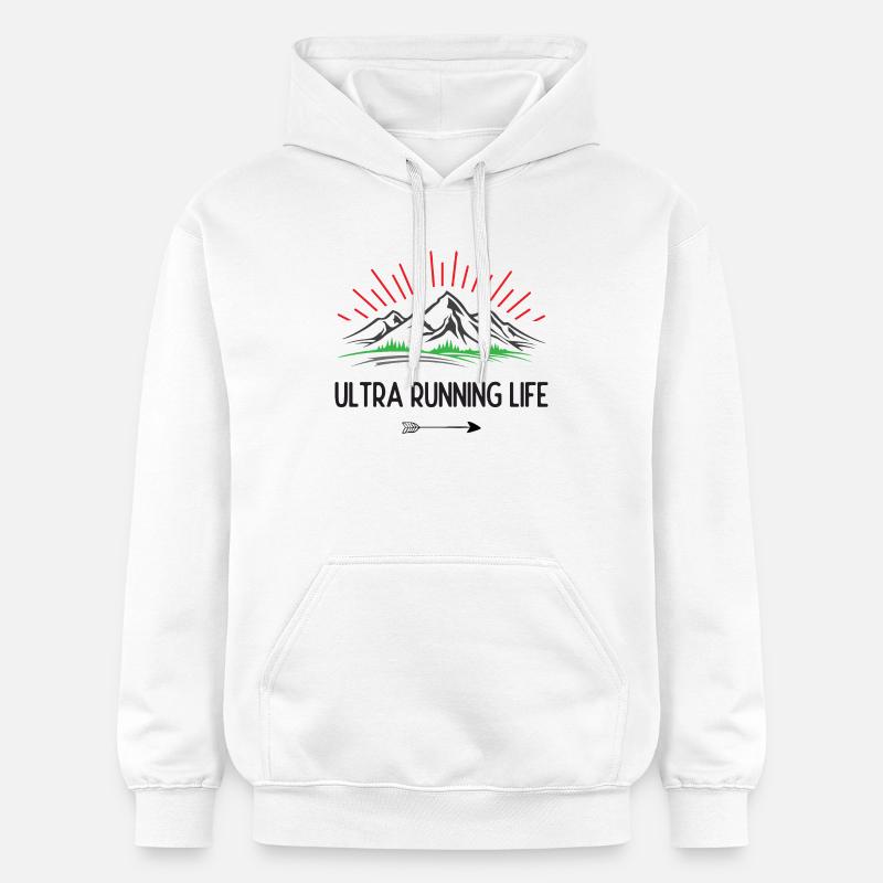 Durée de vie ultra running - Sweat à capuche Softstyle® Gildan Unisexe - blanc