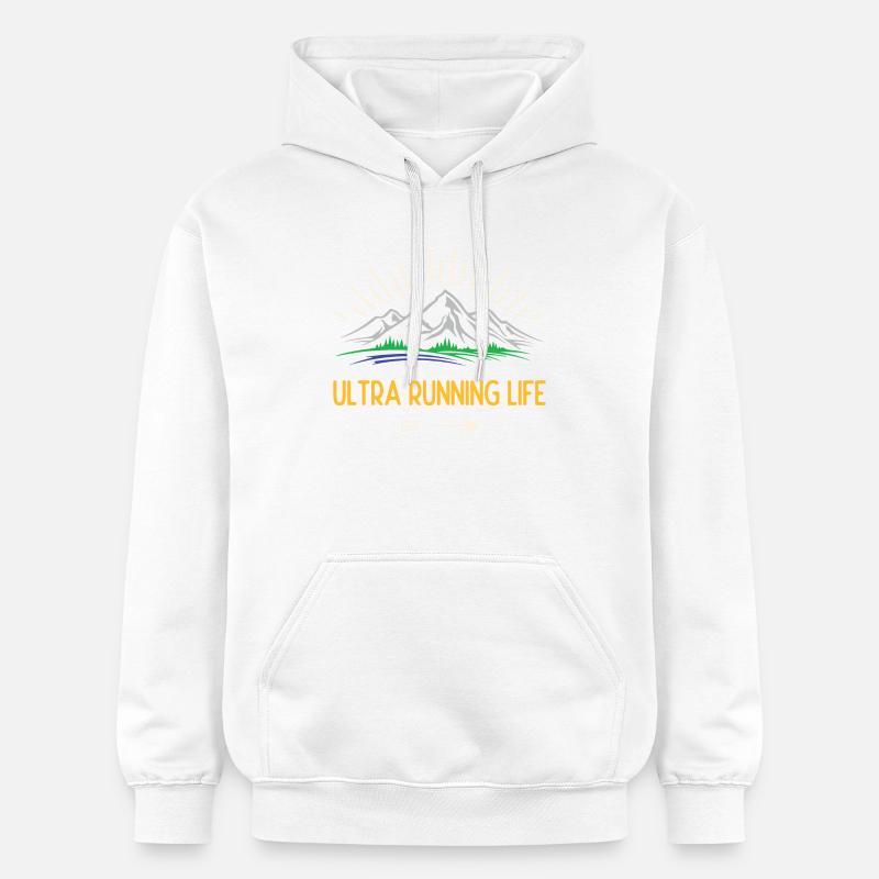 Durée de vie ultra running - Sweat à capuche Softstyle® Gildan Unisexe - blanc