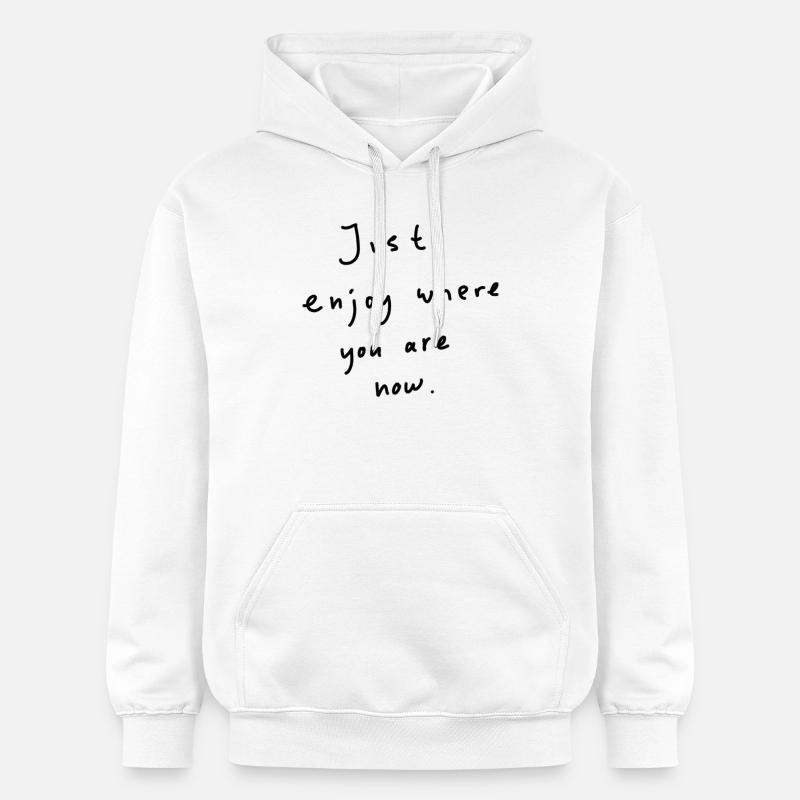 Tout simplement profiter - Sweat à capuche Softstyle® Gildan Unisexe - blanc