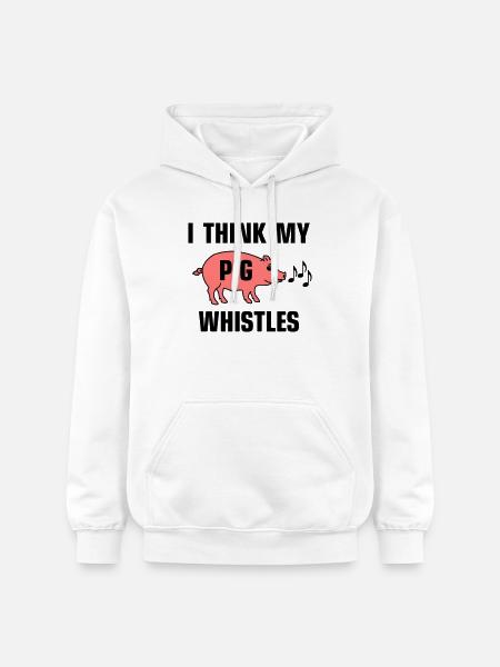 I think my pig whistles - Gildan Unisex Softstyle® Midweight Hoodie - white