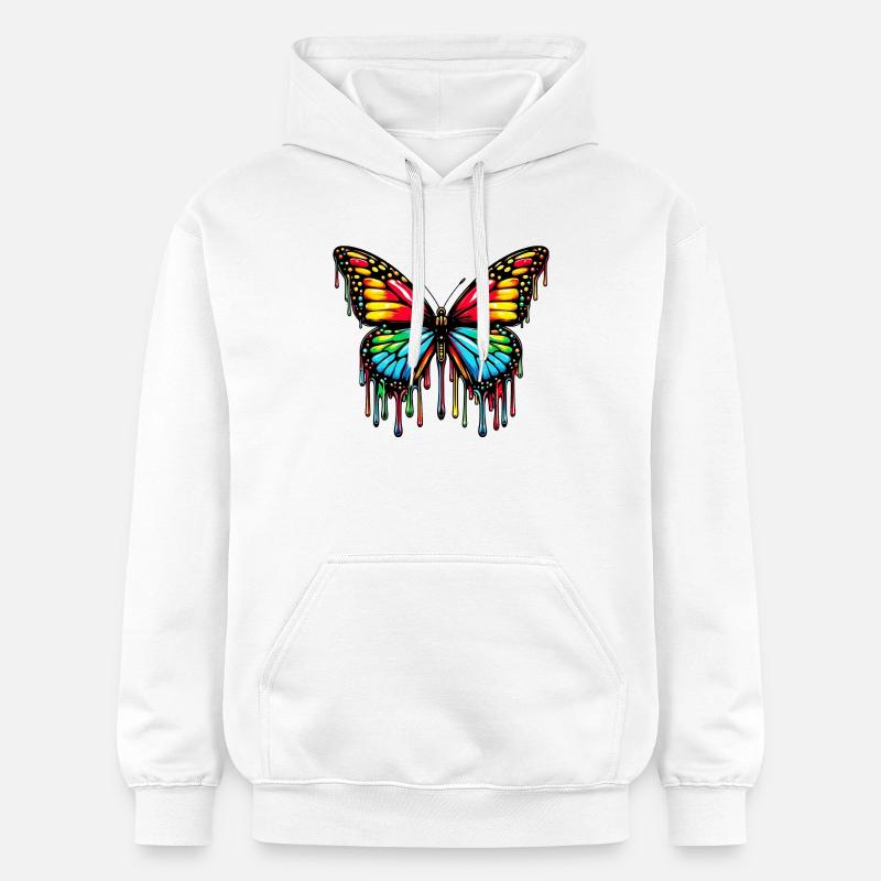 Papillon - Sweat à capuche Softstyle® Gildan Unisexe - blanc