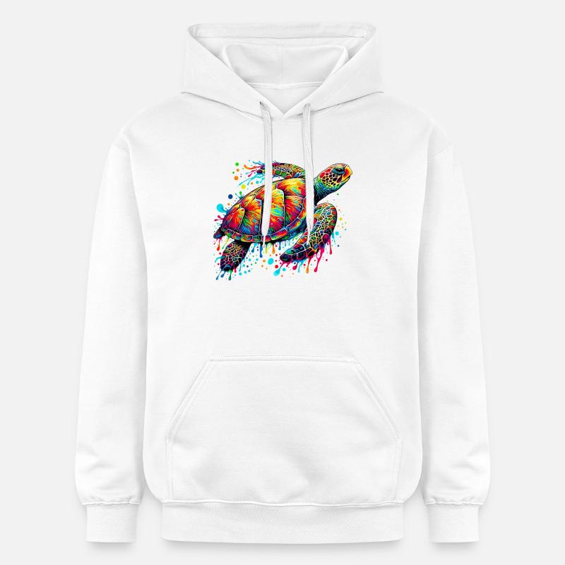 Turtle - Gildan Unisex Softstyle® Midweight Hoodie - white