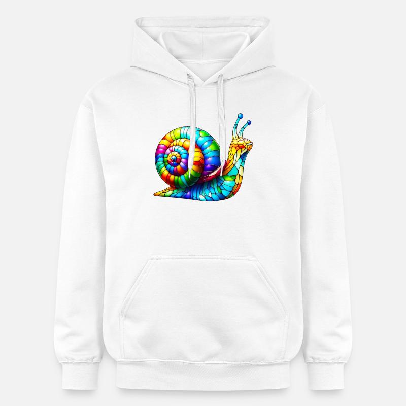 Escargot - Sweat à capuche Softstyle® Gildan Unisexe - blanc