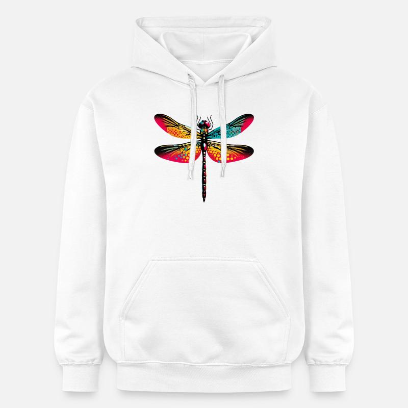 Libellule - Sweat à capuche Softstyle® Gildan Unisexe - blanc