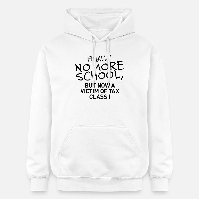Enfin plus d’école - Sweat à capuche Softstyle® Gildan Unisexe - blanc