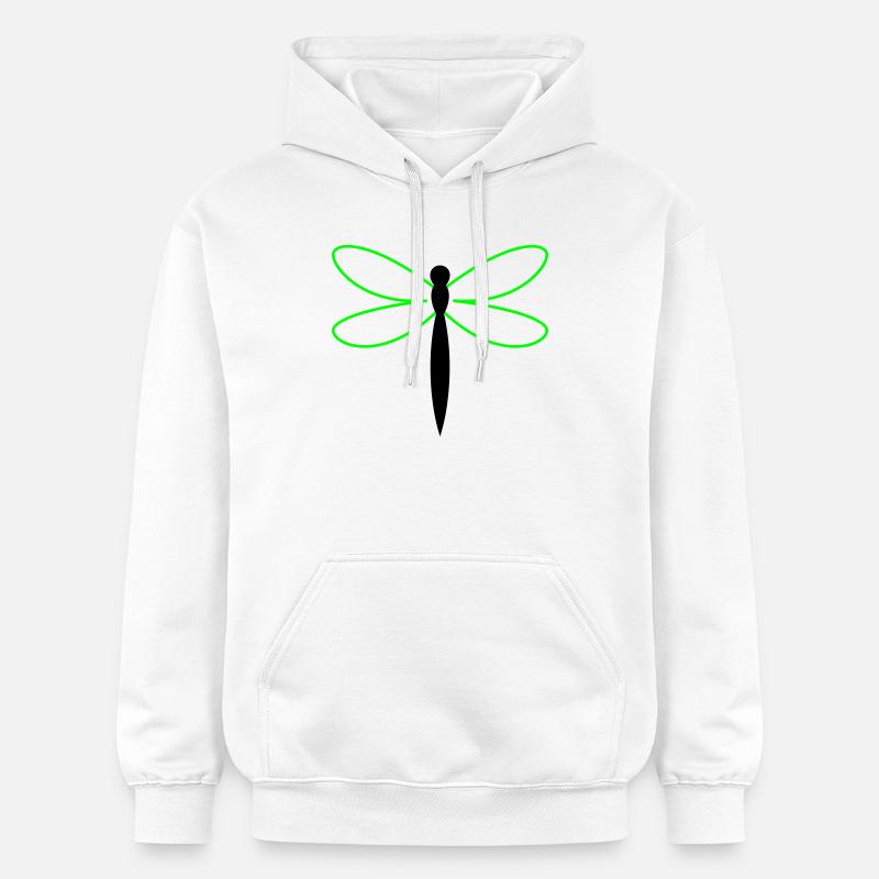 Silhouette de la Libellule - Sweat à capuche Softstyle® Gildan Unisexe - blanc