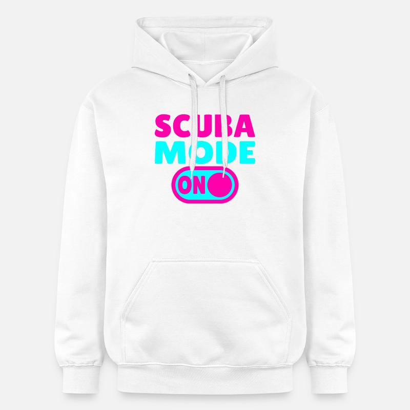 Mode Plongée ACTIVÉ - Plongeur - Sweat à capuche Softstyle® Gildan Unisexe - blanc