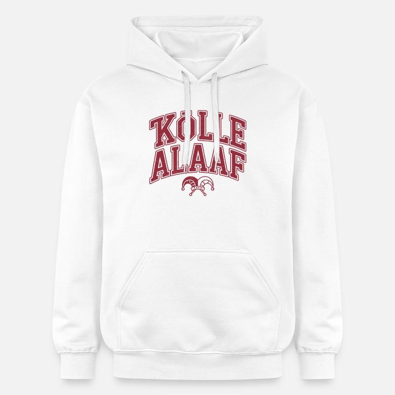 Kölle Alaaf - Gildan luvtröja unisex Softstyle® Midweight - vit