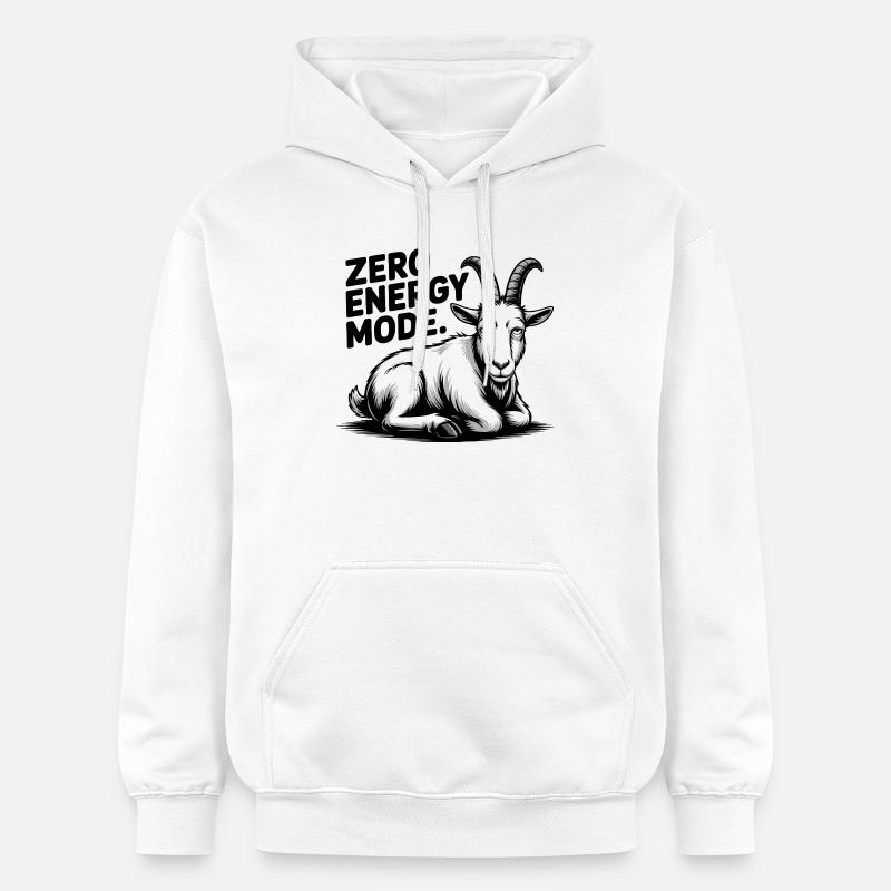 Chèvre en mode Zéro Énergie - Sweat à capuche Softstyle® Gildan Unisexe - blanc