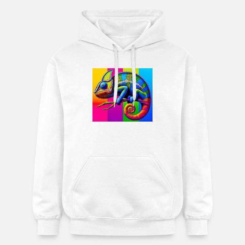 caméléon - Sweat à capuche Softstyle® Gildan Unisexe - blanc