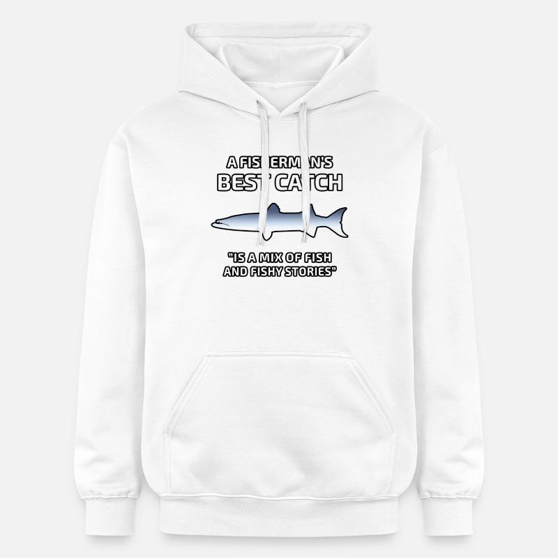 La meilleure prise du pêcheur - Sweat à capuche Softstyle® Gildan Unisexe - blanc