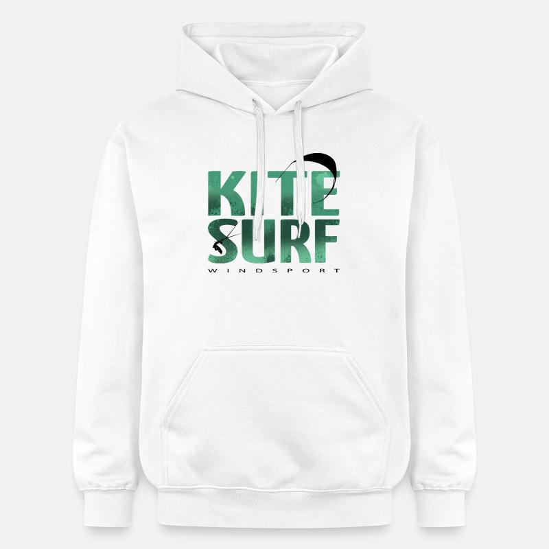 KITESURF 2021 vert - Sweat à capuche Softstyle® Gildan Unisexe - blanc