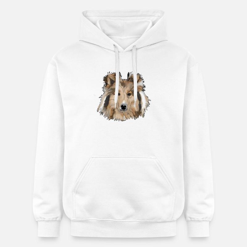Collie - Gildan Unisex Softstyle® Midweight huppari - valkoinen