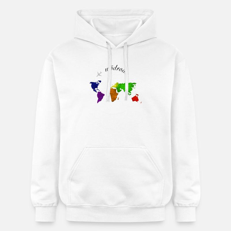 Wödroas - Weltreise, dialecte autrichien - Sweat à capuche Softstyle® Gildan Unisexe - blanc