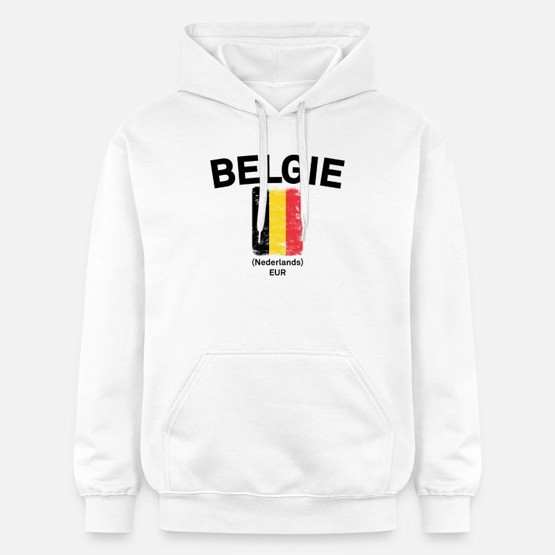 Drapeau belge des broussailles vieilli - Sweat à capuche Softstyle® Gildan Unisexe - blanc