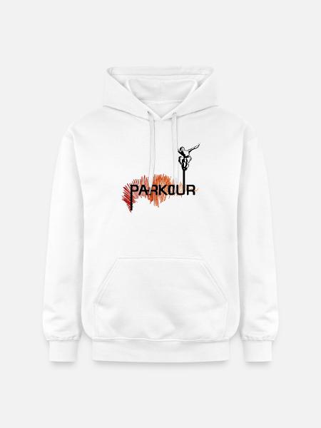 Parkour Ninja - couleur - Sweat à capuche Softstyle® Gildan Unisexe - blanc