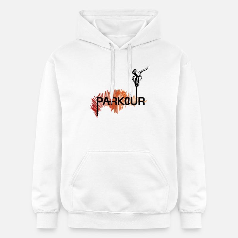 Parkour Ninja - couleur - Sweat à capuche Softstyle® Gildan Unisexe - blanc