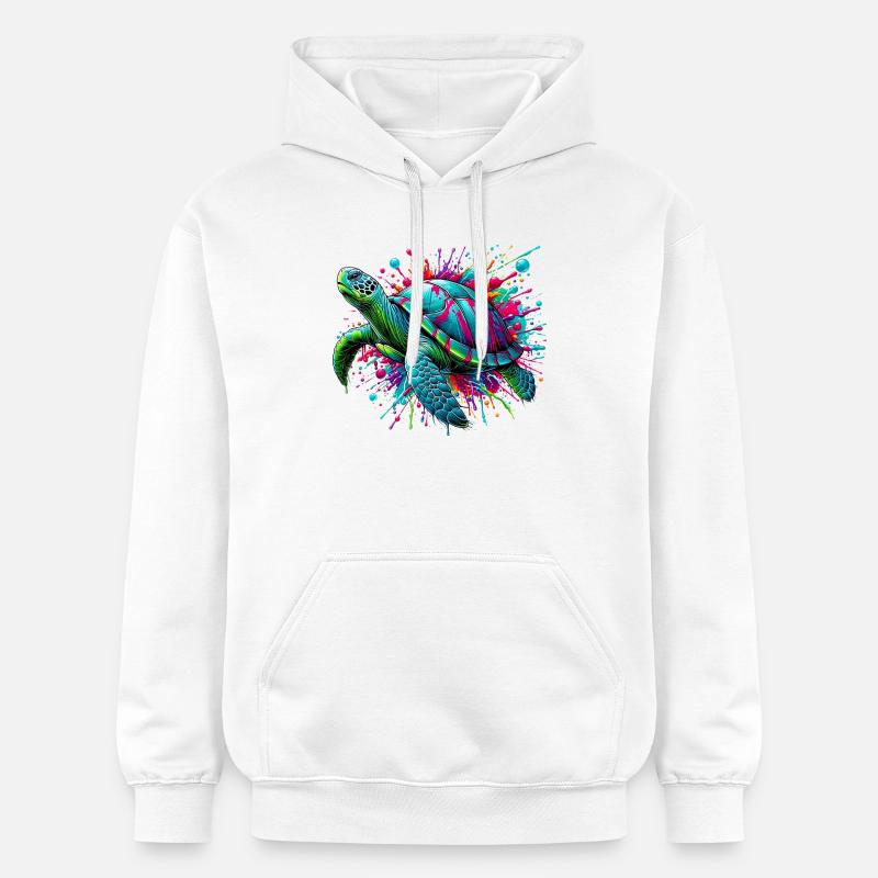 Tortue - Sweat à capuche Softstyle® Gildan Unisexe - blanc