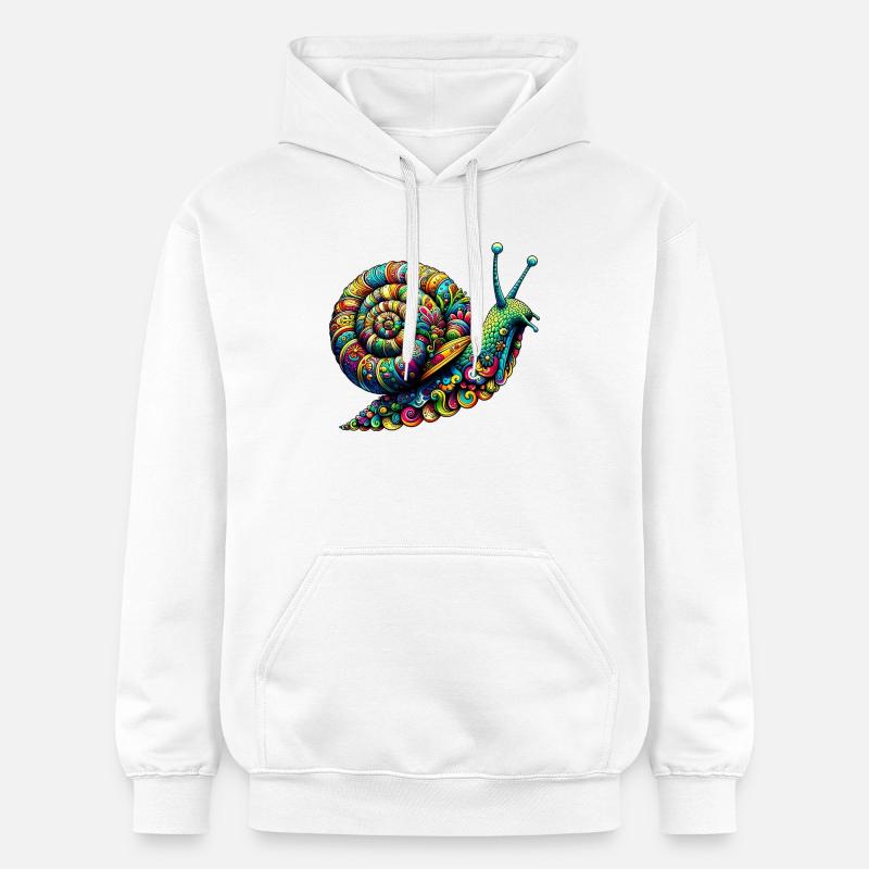 Escargot - Sweat à capuche Softstyle® Gildan Unisexe - blanc