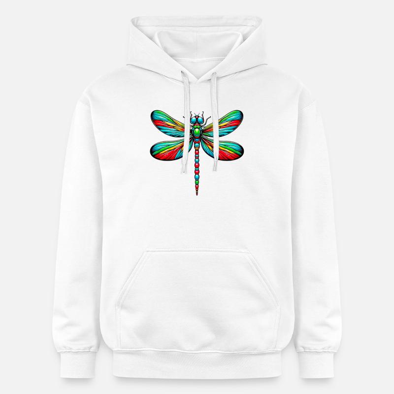 Libellule - Sweat à capuche Softstyle® Gildan Unisexe - blanc