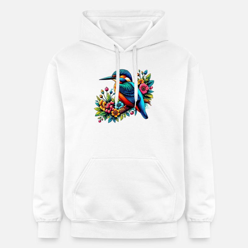 Eisvogel - Gildan Unisex Softstyle® Midweight Hoodie - Weiß