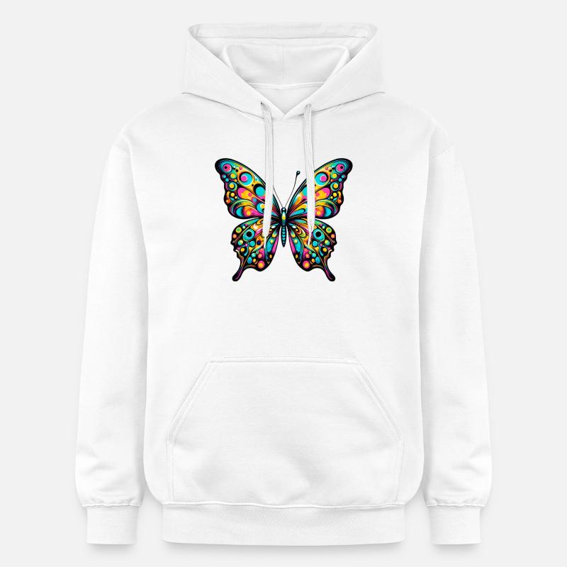 Papillon - Sweat à capuche Softstyle® Gildan Unisexe - blanc