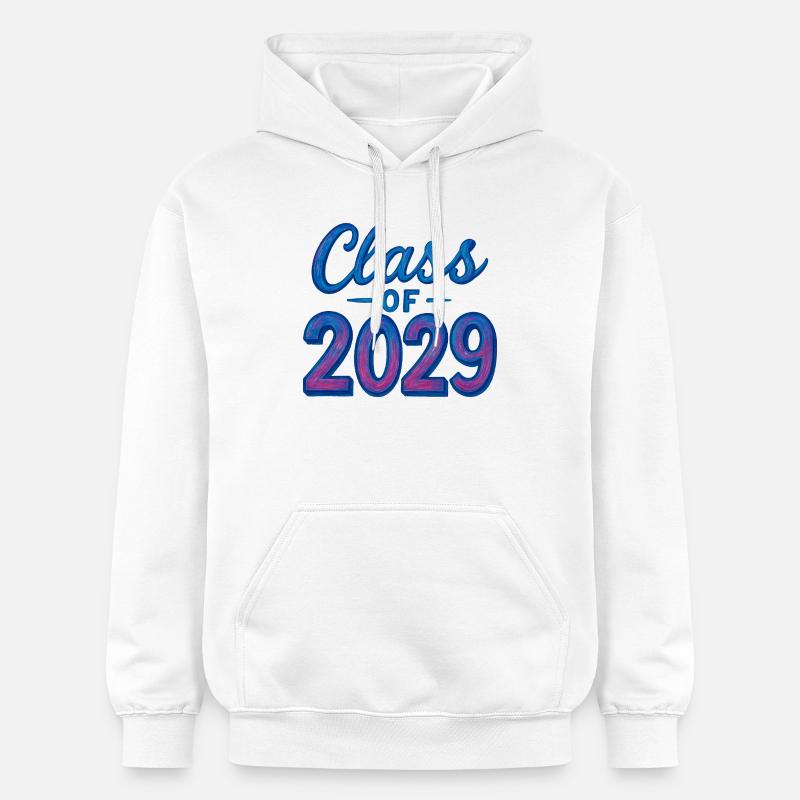 Texte stylisé de la promotion 2029 - Sweat à capuche Softstyle® Gildan Unisexe - blanc