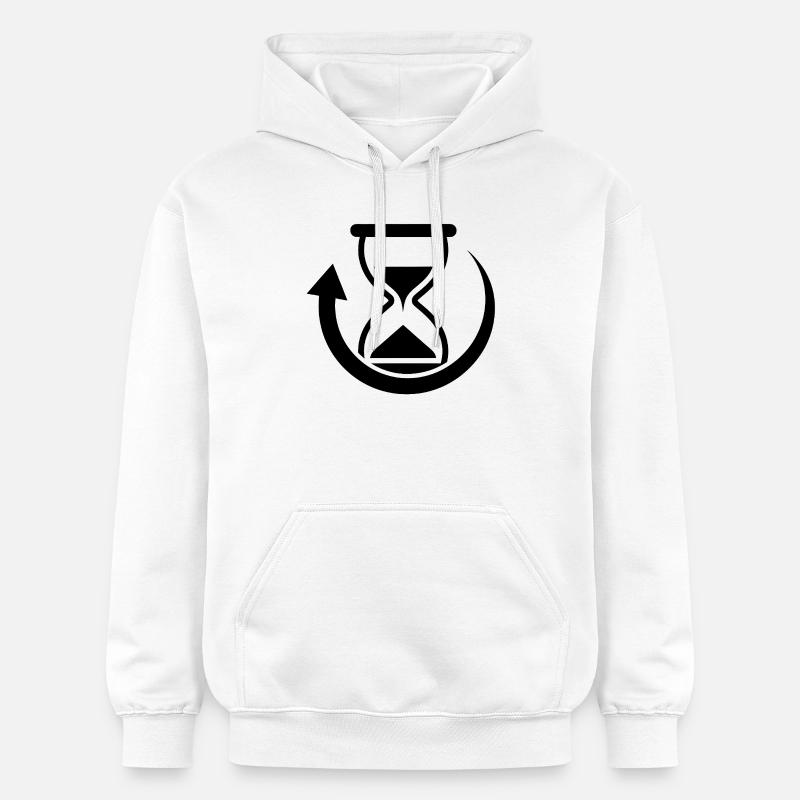 Graphiques de rotation temporelle - Sweat à capuche Softstyle® Gildan Unisexe - blanc