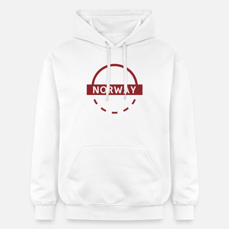 Emblème de la Norvège Bow - Sweat à capuche Softstyle® Gildan Unisexe - blanc