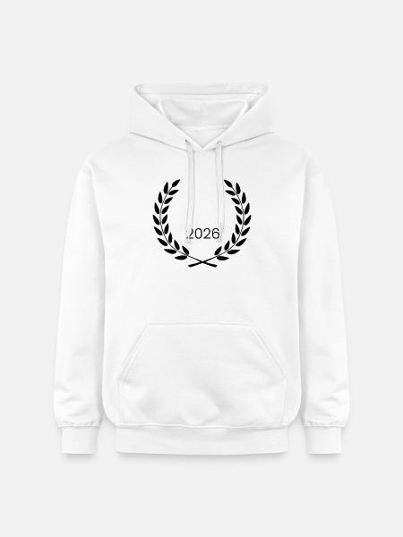 kranz_wappen_2026 - Gildan Unisex Softstyle® Midweight Hoodie - white
