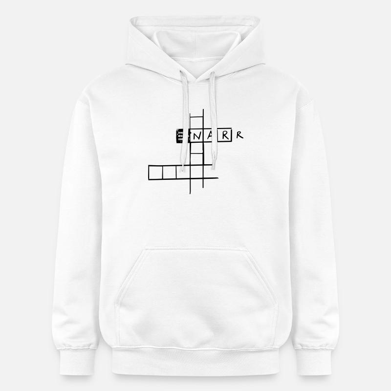 Lunatique avec 3 lettres - Sweat à capuche Softstyle® Gildan Unisexe - blanc
