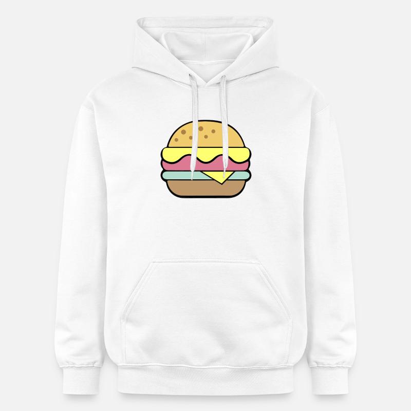 Cheeseburger | Restauration rapide - Sweat à capuche Softstyle® Gildan Unisexe - blanc