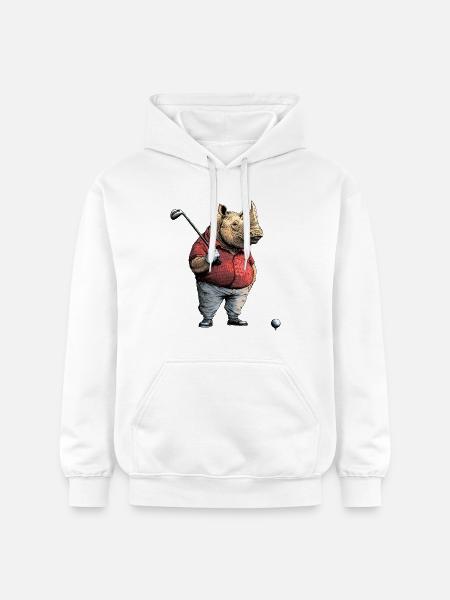 Nashörner Golf - Gildan Unisex Softstyle® Midweight Hoodie - Weiß