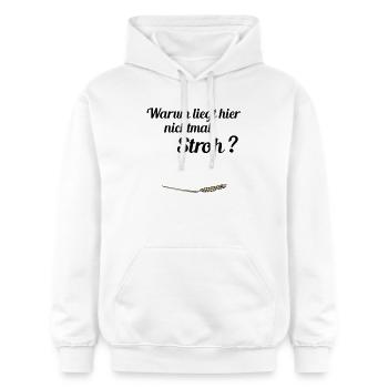 kein Stroh - Gildan Unisex Softstyle® Midweight Hoodie - Weiß - Vorne - Liana (172cm) & Jaron (178cm)