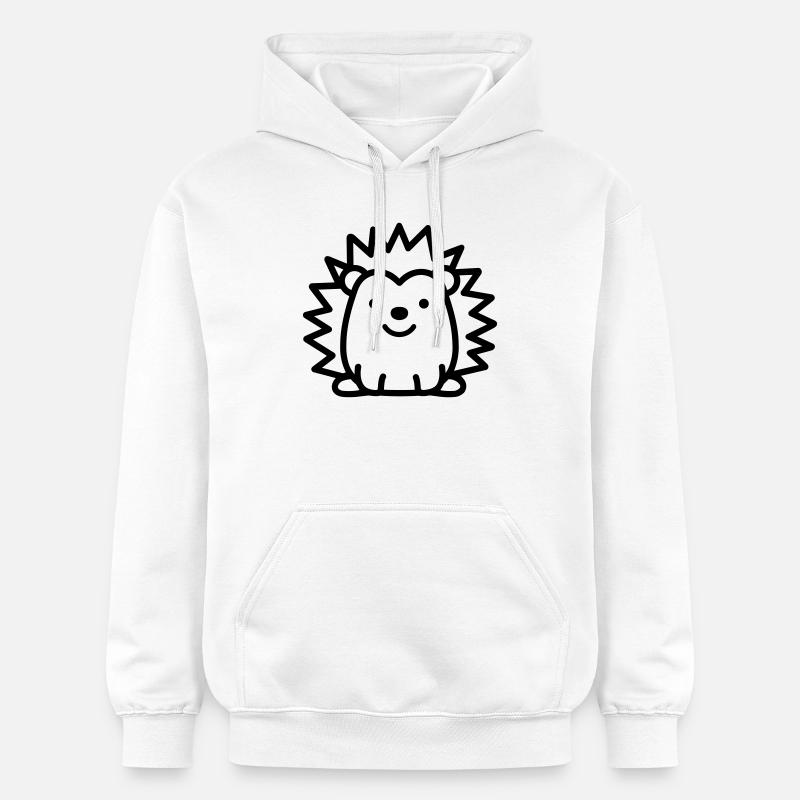 hérisson - Sweat à capuche Softstyle® Gildan Unisexe - blanc