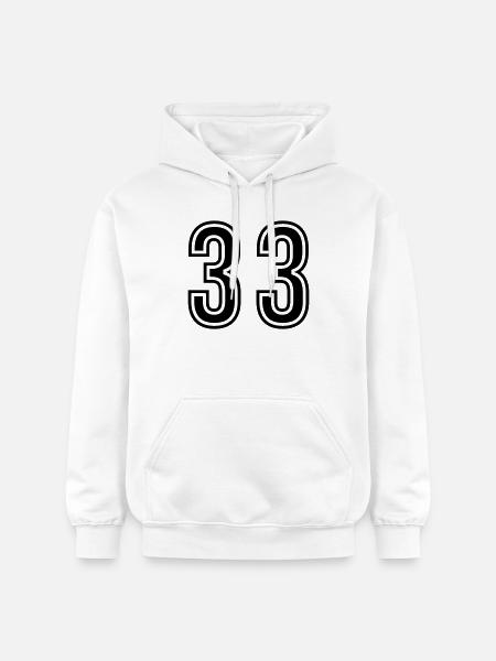 33 Symbole numérique - Sweat à capuche Softstyle® Gildan Unisexe - blanc