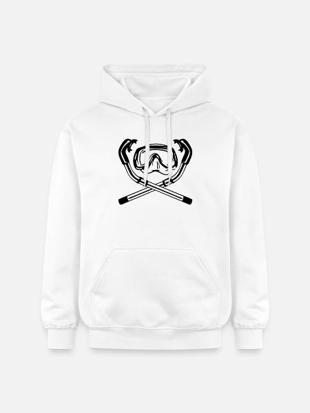 taucher - diving is not a crime - Gildan Unisex Softstyle® Midweight Hoodie - white