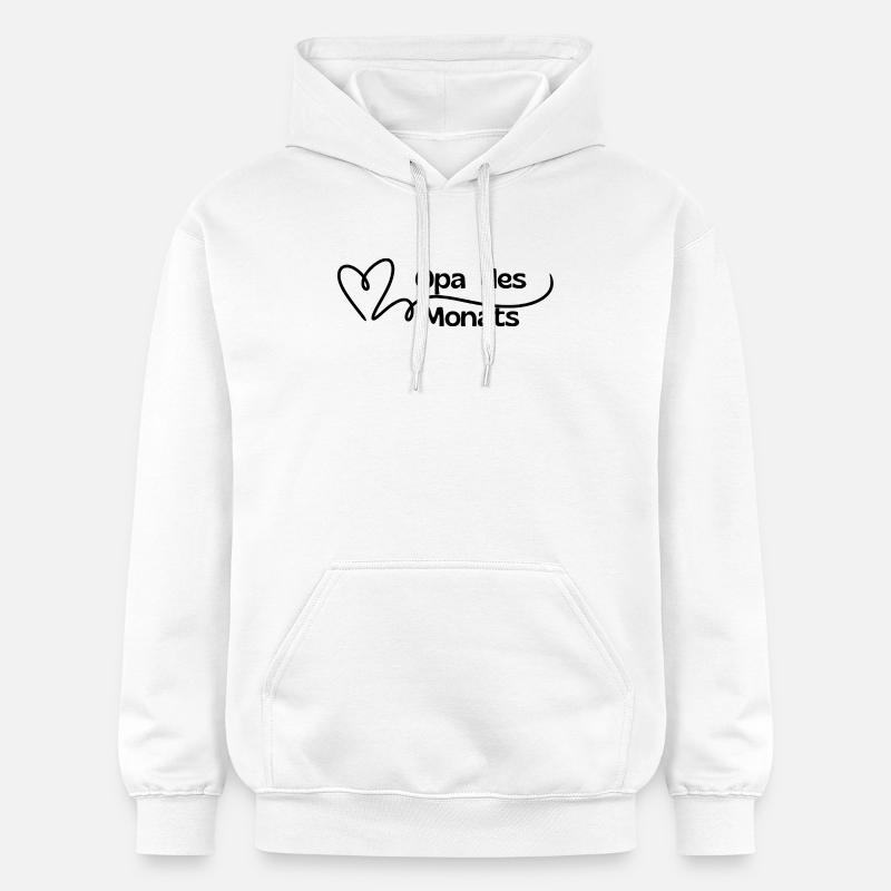 Papi du mois Coeur - Sweat à capuche Softstyle® Gildan Unisexe - blanc