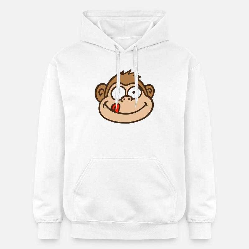 singe - Sweat à capuche Softstyle® Gildan Unisexe - blanc