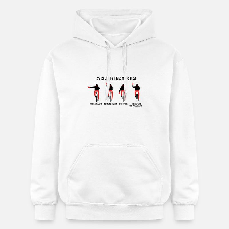 cyclisme en Amérique - Sweat à capuche Softstyle® Gildan Unisexe - blanc