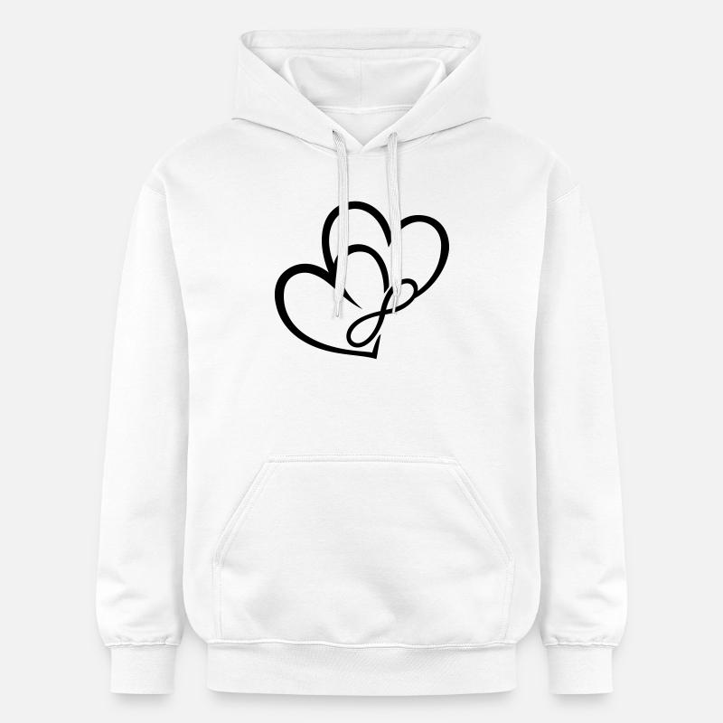 Deux cœurs Infinite Love Amour Infini - Sweat à capuche Softstyle® Gildan Unisexe - blanc