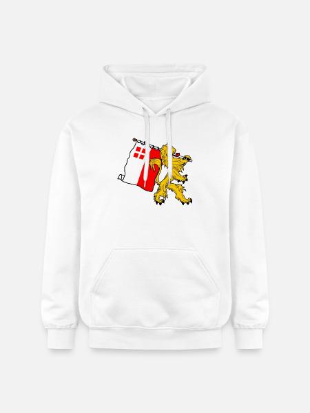 Lion avec drapeau Utrecht Utrecht drapeau - Sweat à capuche Softstyle® Gildan Unisexe - blanc