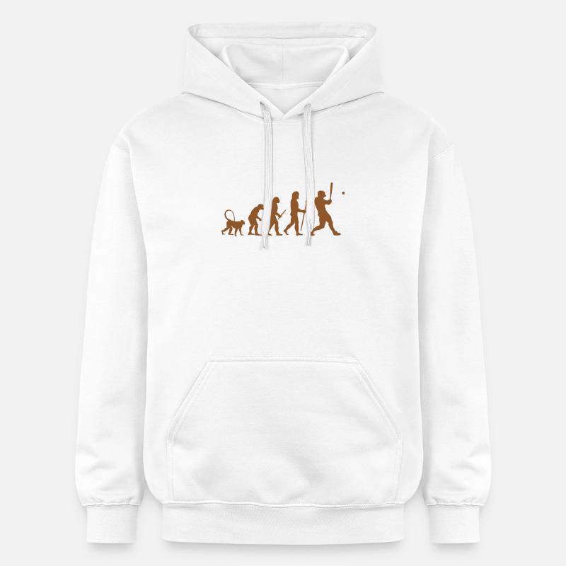 Évolution du baseball - Sweat à capuche Softstyle® Gildan Unisexe - blanc